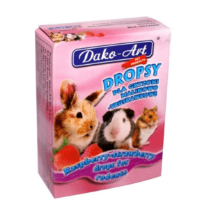 Dropsy dla Gryzonia i Królka - DAKO-ART MALINOWO-TRUSKAWKOWE 75g