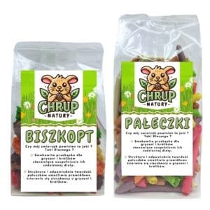 Przysmak dla GRYZONIA Pałeczki 140g i Biszkopty 100g